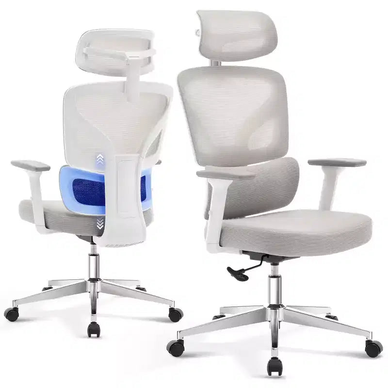 Ergonomic Mesh Office Chair, Headrest, Lumbar Support, Rolling Swivel Computer Desk Chair, for Home, Office