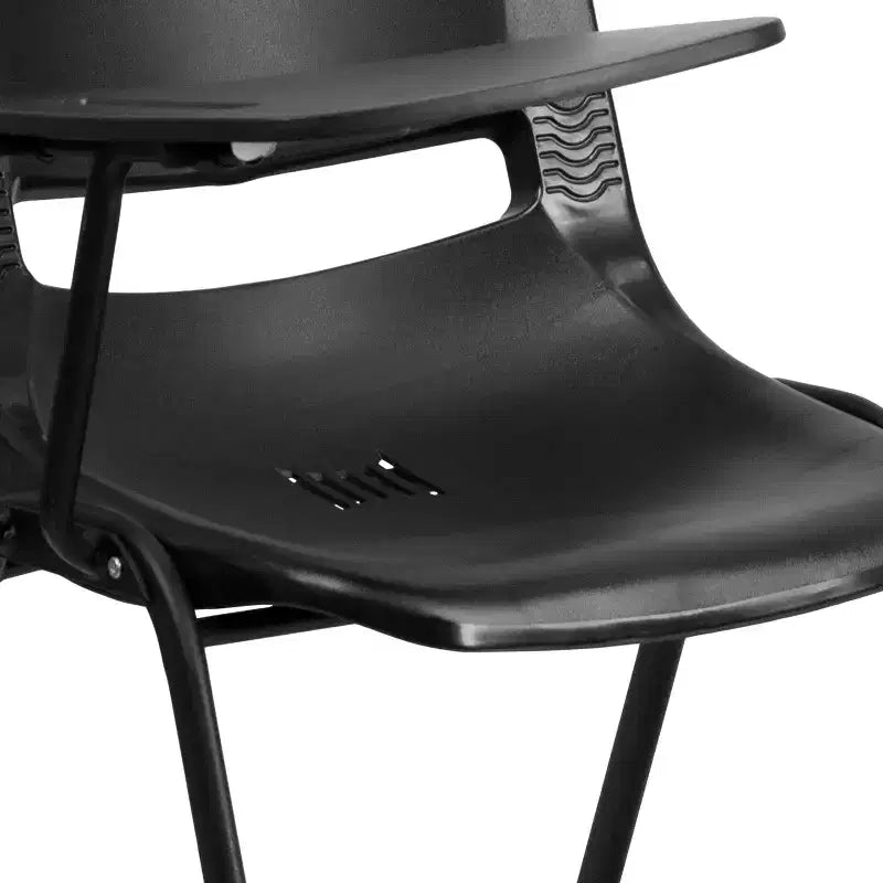 Chaise ergonomique Flash Furniture avec tablette rabattable à droite
