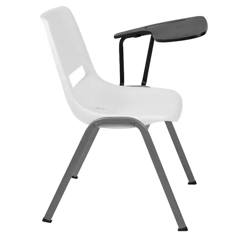 Chaise coquille ergonomique Flash Furniture avec tablette rabattable à gauche