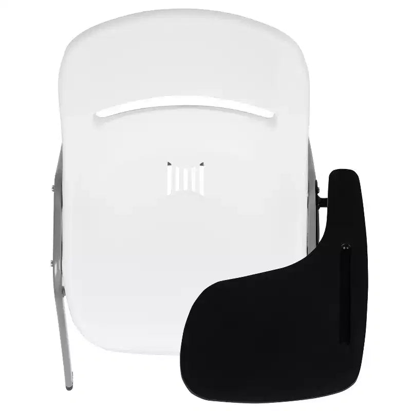 Chaise coquille ergonomique Flash Furniture avec tablette rabattable à gauche