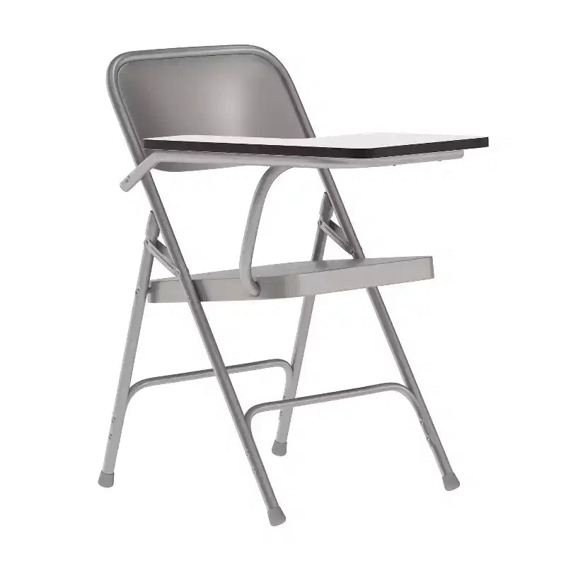 Emma and Oliver Premium Steel Folding Right Handed Tablet Arm Chair