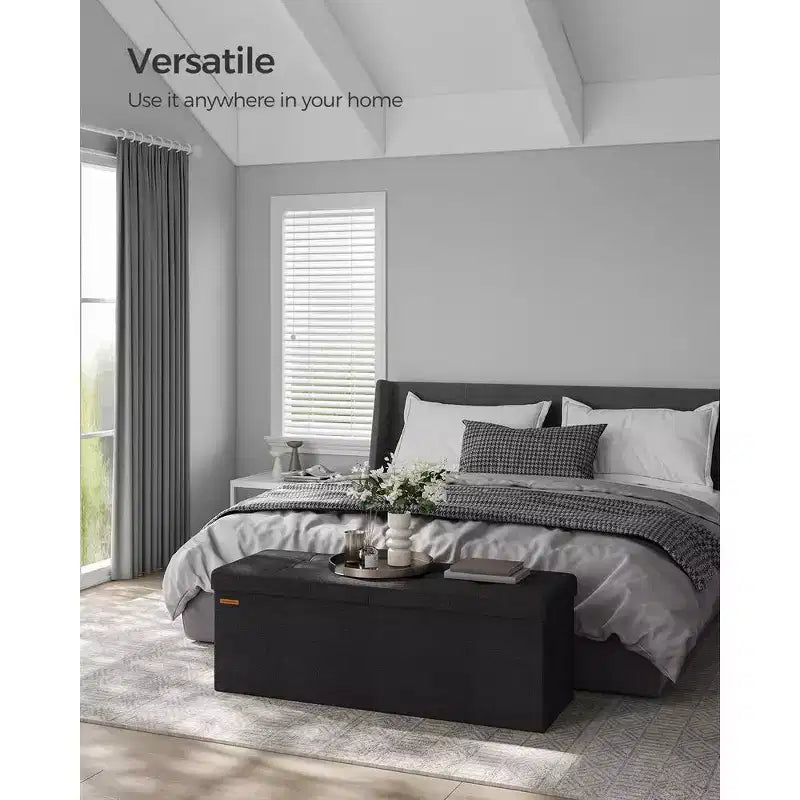 43.3 Banc de rangement pliant Pouf de rangement avec coffre