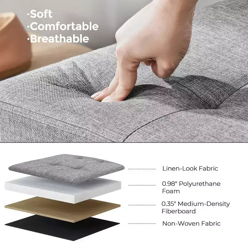 43.3 Banc de rangement pliant Pouf de rangement avec coffre