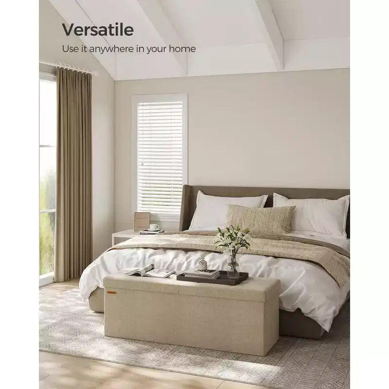 43.3 Banc de rangement pliant Pouf de rangement avec coffre