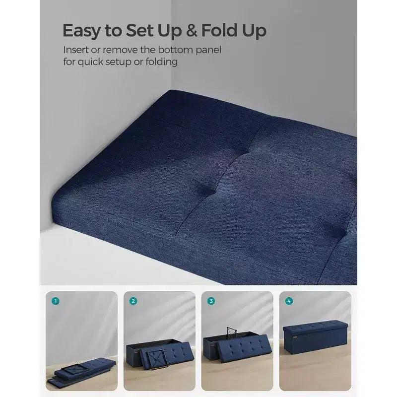 43.3 Banc de rangement pliant Pouf de rangement avec coffre