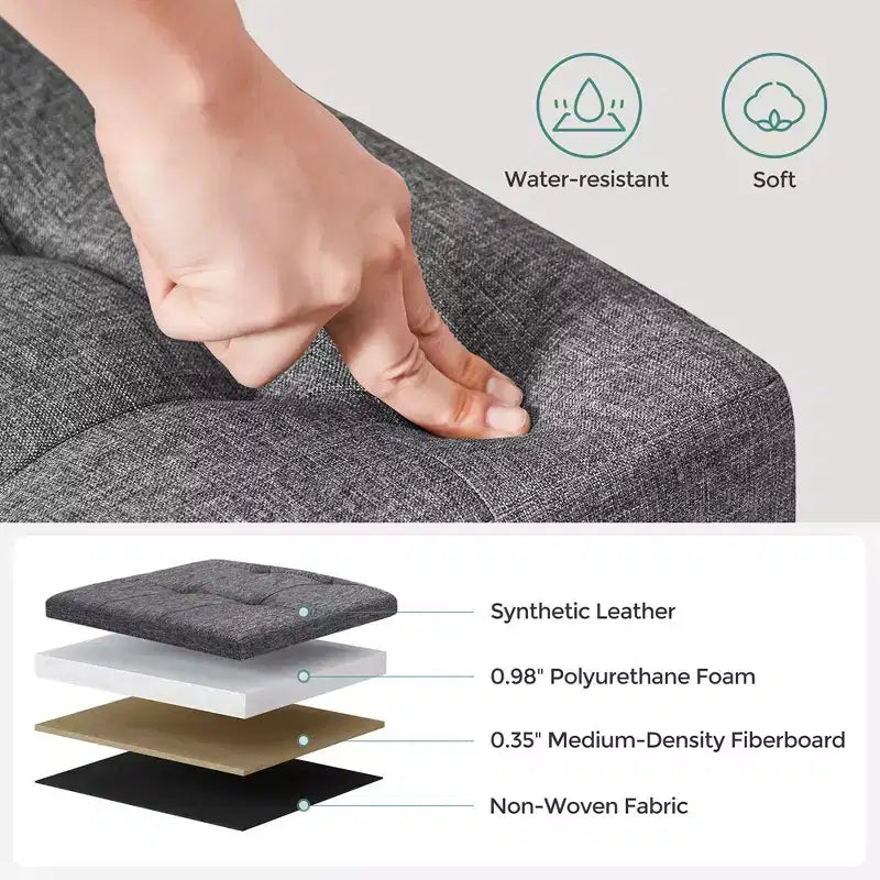 43.3 Banc de rangement pliant Pouf de rangement avec coffre