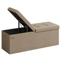 SONGMICS 43.3 Folding Storage Ottoman Bench Ottoman With Storage Chest
