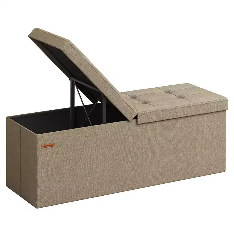 SONGMICS 43.3 Folding Storage Ottoman Bench Ottoman With Storage Chest