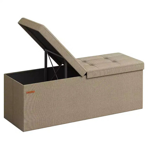 SONGMICS 43.3 Folding Storage Ottoman Bench Ottoman With Storage Chest