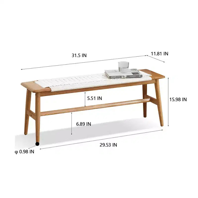 Banc de salle à manger en bois, banc de bout de lit, banc d'entrée, banc intérieur pour couloir, salon, cuisine, entrée, balcon, chambre à coucher