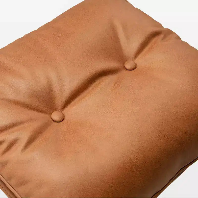 EUREKA ERGONOMIC Camden, pouf capitonné, 49,99 L x 43 P x 41,91 H cm, marron