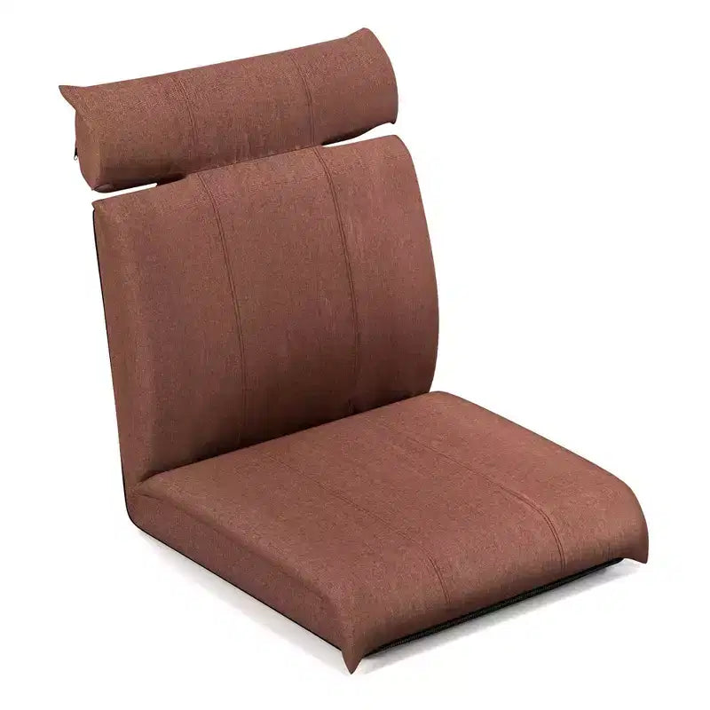 Costway Folding Floor Chair with 14-Poistion Adjustable Backrest Adjustable Headrest