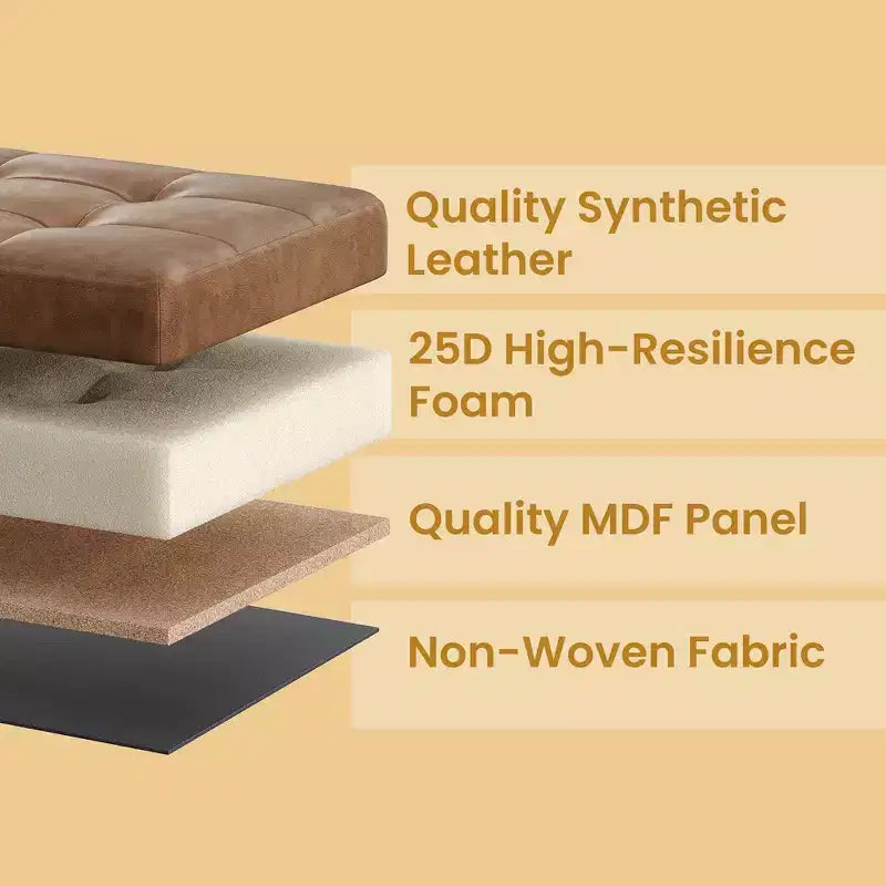 15 poufs ottomans avec rangement, repose-pieds pliant, banc ottoman de rangement, banc de chambre à coucher avec rangement en forme de cube, capacité de charge de 300 kg