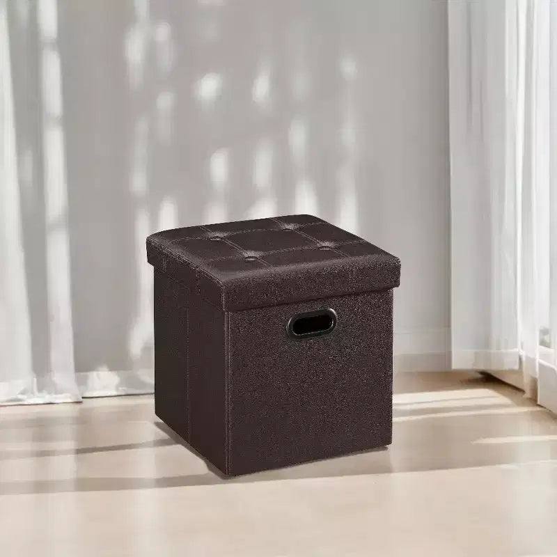 15 poufs ottomans avec rangement, repose-pieds pliant, banc ottoman de rangement, banc de chambre à coucher avec rangement en forme de cube, capacité de charge de 300 kg
