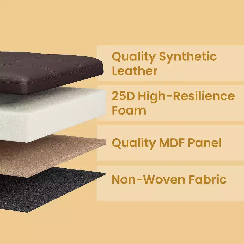 15 poufs ottomans avec rangement, repose-pieds pliant, banc ottoman de rangement, banc de chambre à coucher avec rangement en forme de cube, capacité de charge de 300 kg