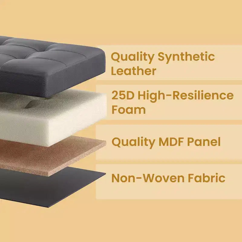 15 poufs ottomans avec rangement, repose-pieds pliant, banc ottoman de rangement, banc de chambre à coucher avec rangement en forme de cube, capacité de charge de 300 kg